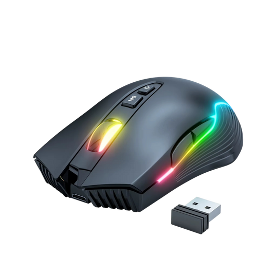 Ratón Gamer Inalámbrico 2.4GHz | RGB, 7 Botones, DPI Ajustable